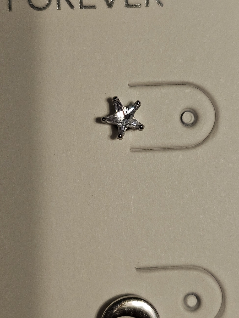 🆕️ Sterling Silver Crescent & CZ Star Stud Set